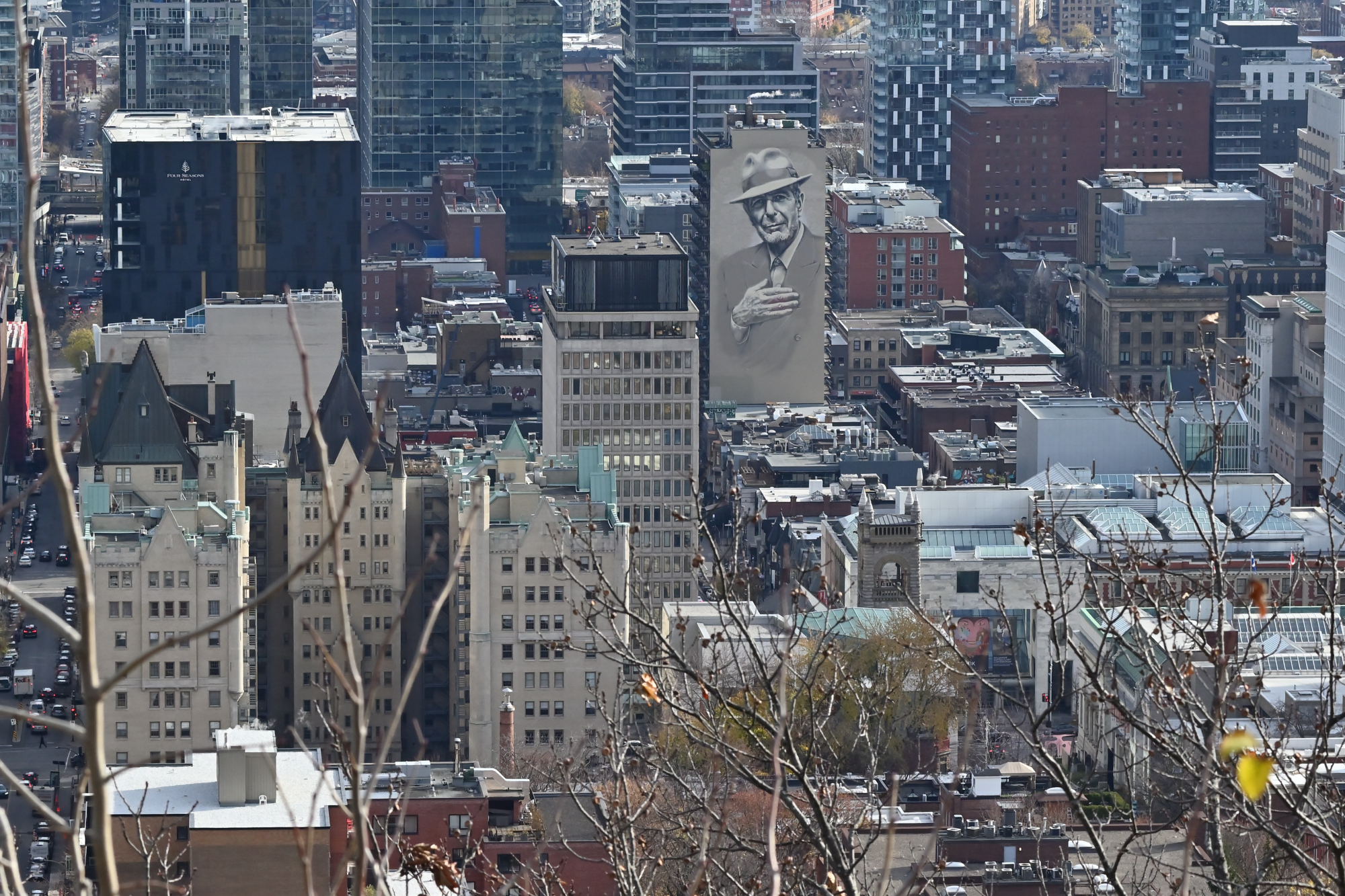 City view with Mural